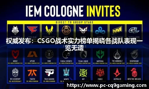 权威发布：CSGO战术实力榜单揭晓各战队表现一览无遗